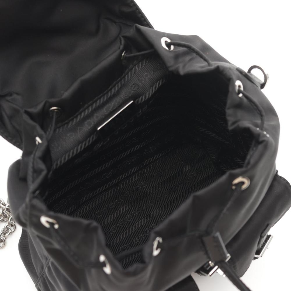 Prada Re-Nylon Shoulder Bag Nylon Saffiano Leather Black - Picture 3 of 4
